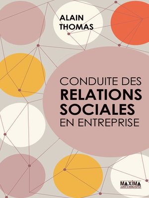 cover image of Conduite des relations sociales en entreprise